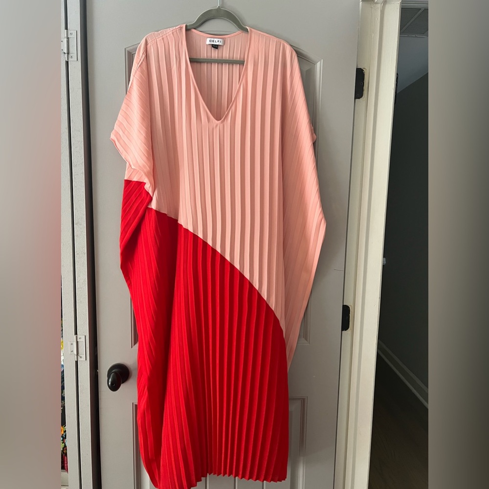 Color block caftan.